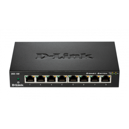 LAN Switch D-Link DGS-108GL 10/100/1000Mbps 8port Metal Gigabit  - 1