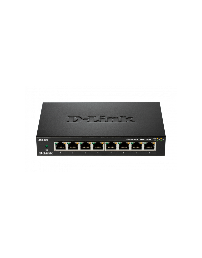 LAN Switch D-Link DGS-108GL 10/100/1000Mbps 8port Metal Gigabit  - 1