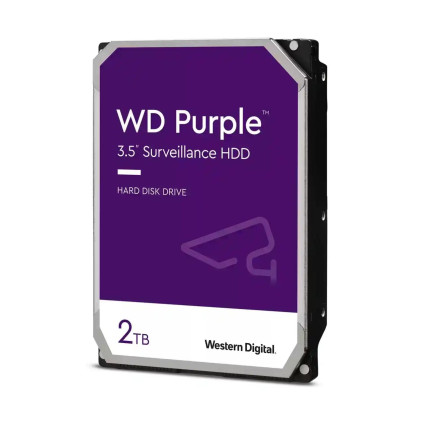 Hard disk 2TB SATA3 Western Digital Caviar 64MB WD23PURZ Purple  - 1