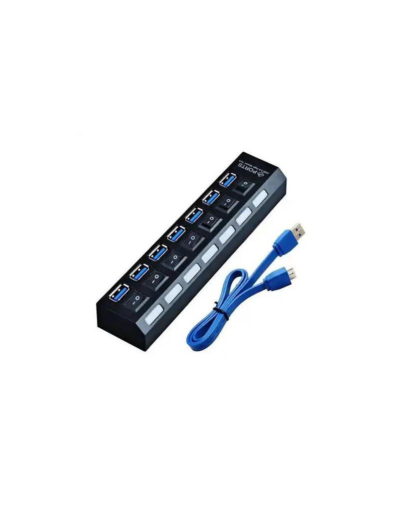 USB Hub 7 port Kettz KT-HUSB-74 3-0 Tip A Crni  - 1