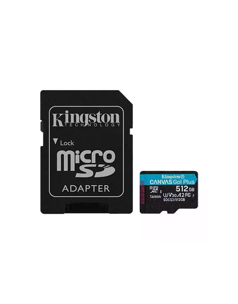 SD Card 512GB Kingston Canvas Go- Plus sa adapterom SDCG3/512GB  - 1