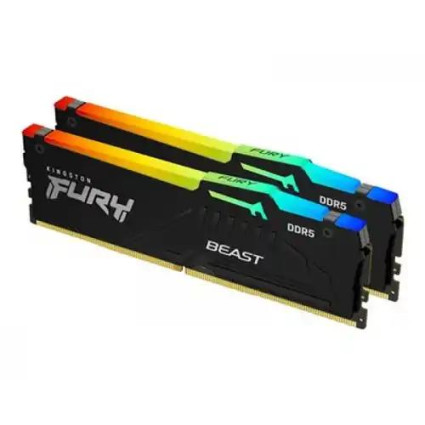 Memorija DDR5 64GB -2x32GB- 6000MHz Kingston Fury Beast RGB KF560C30BBAK2-64  - 1