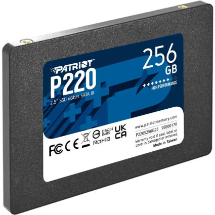 SSD 2-5 SATA3 256GB Patriot P220 550MBs/490MBs P220S256G25  - 1