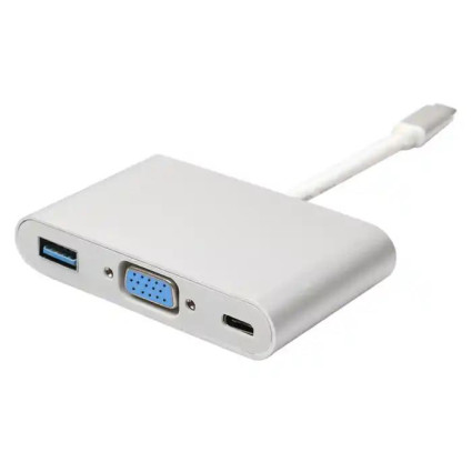 Adapter konverter USB 3-1 Tip C-USB 3-0/VGA/USB Tip C PD Kettz UVA-23  - 1