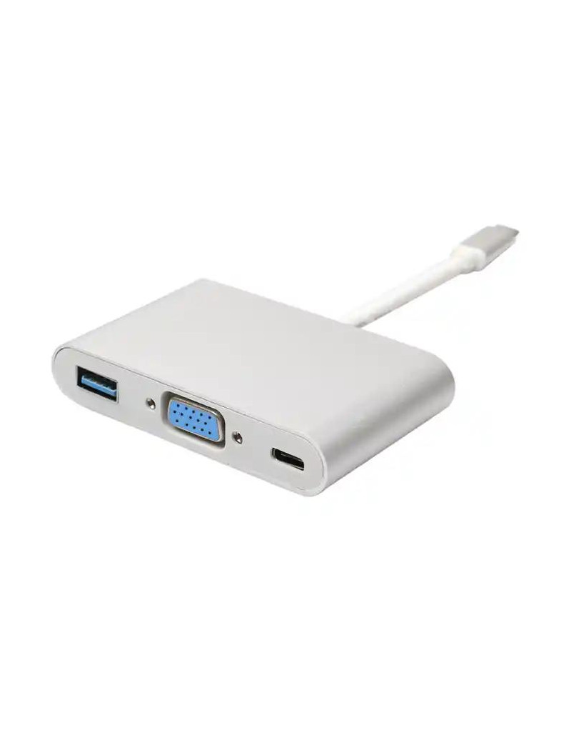 Adapter konverter USB 3-1 Tip C-USB 3-0/VGA/USB Tip C PD Kettz UVA-23  - 1