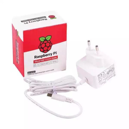 Strujni adapter za RaspberryPi USB Type-C 3000mA 5-1VDC 1-5m, beli  - 1