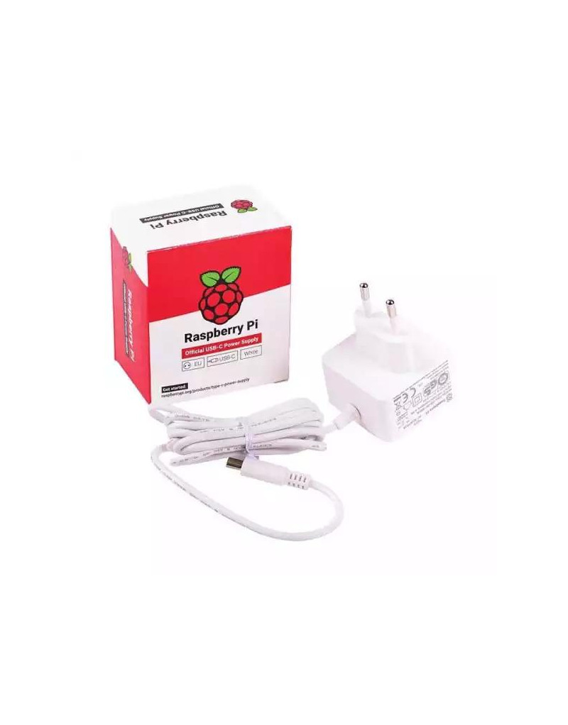 Strujni adapter za RaspberryPi USB Type-C 3000mA 5-1VDC 1-5m, beli  - 1