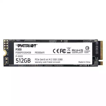 SSD M-2 NVMe 512GB Patriot P300 1700MBs/1100MBs P300P512GM28  - 1