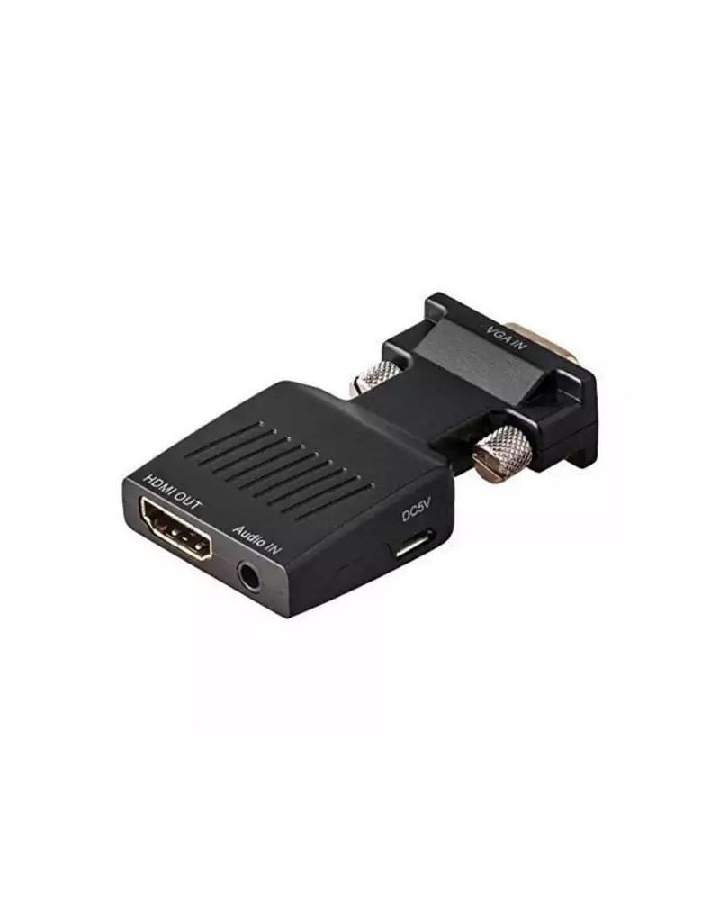 Adapter-konvertor VGA/M IN na HDMI/F OUT  + 3-5mm Linkom NEW  - 1