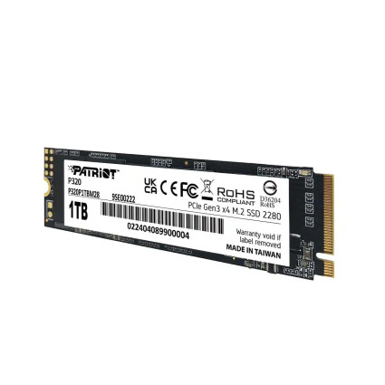 SSD M-2 NVMe 1TB Patriot P320 3000MBs/2200MBs P320P1TBM28  - 1