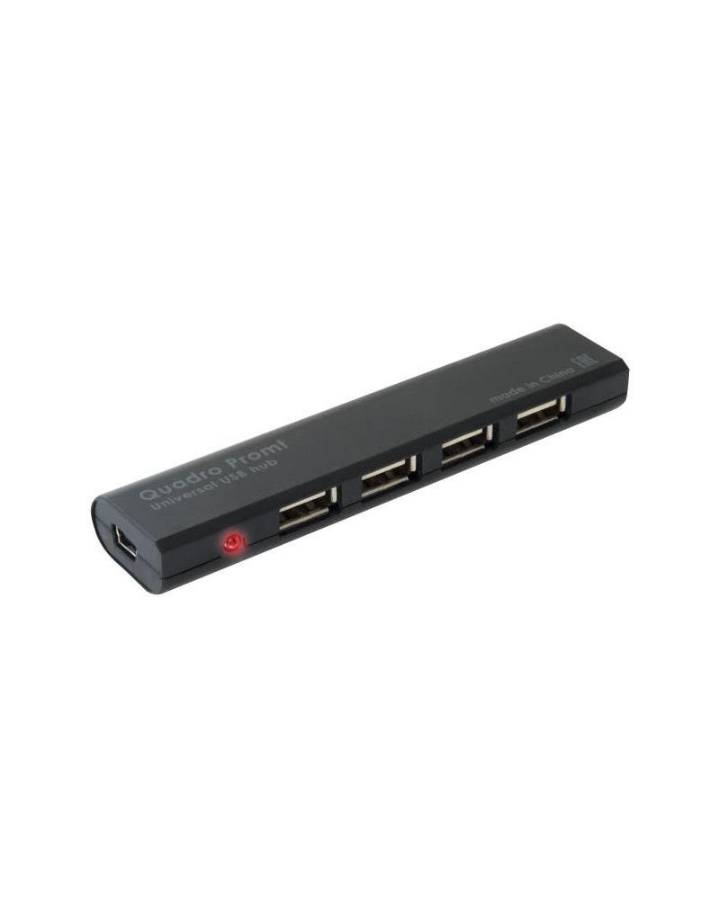 USB Hub 4 port Defender 2-0 Black Quadro Promt  - 1