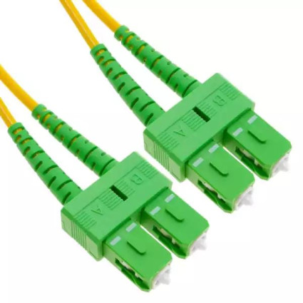 SC-APC / SC-APC singlemode duplex fiber adapter, APC -angle-polished connectors-  - 1