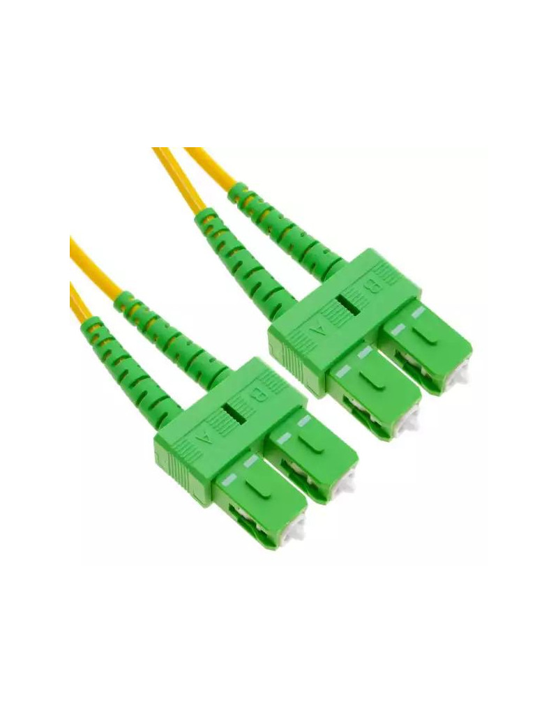 SC-APC / SC-APC singlemode duplex fiber adapter, APC -angle-polished connectors-  - 1