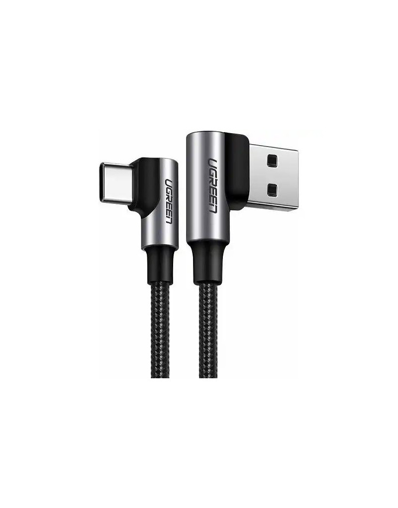 Kabl Ugreen US176 USB-A 2-0 na USB tip C 3A 1m 90 stepeni  - 1