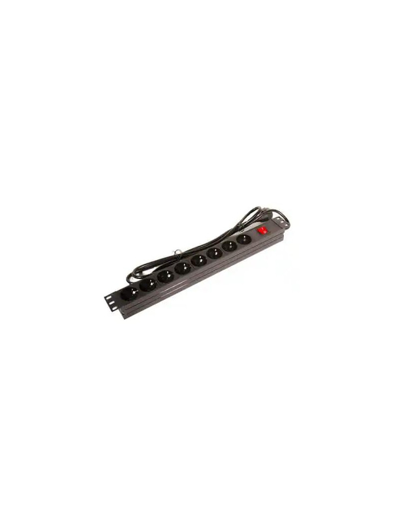  220V razvodni PDU panel 19/1U sa 8 utičnih mesta,prekidač,prenaponska---  - 1
