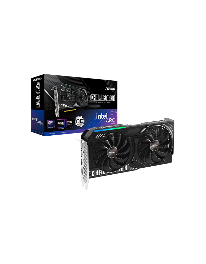 SVGA Asrock Intel Arc B570 Challenger 10GB OC, B570 CL 10GO - 1 SVGA Asrock Intel Arc B570 Challenger 10GB OC, B570 CL 10GO - 1