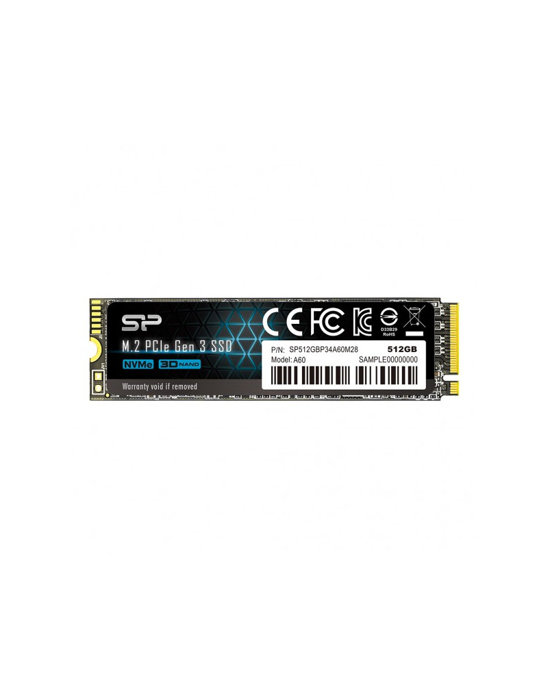 SSD M.2 NVMe Silicon Power A60 Gen.3 512GB, SP512GBP34A60M28 - 1 SSD M.2 NVMe Silicon Power A60 Gen.3 512GB, SP512GBP34A60M28 - 1