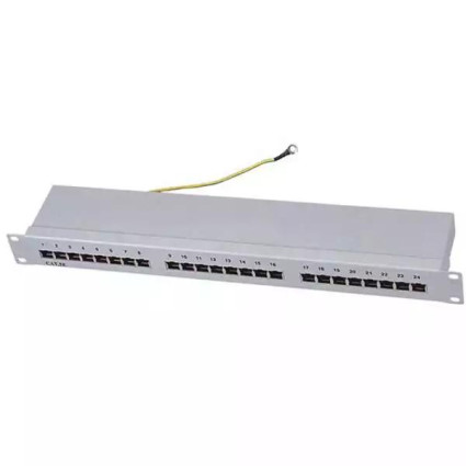  Patch panel 19/1U sa 24 RJ-45 STP kat- 6 Fully Shielded, Krone LSA, držač---  - 1