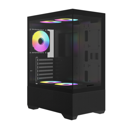 Kuciste Raidmax Infinita I802 Air/Glass/3 x ARGB/Crni/I802ABS  - 1