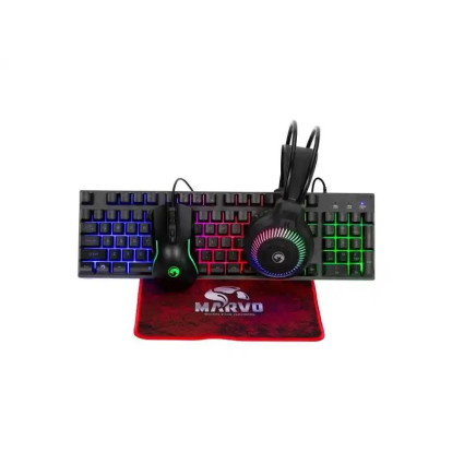 Tastatura + miš + slušalice + podloga Marvo LOOT 40 CM416  - 1