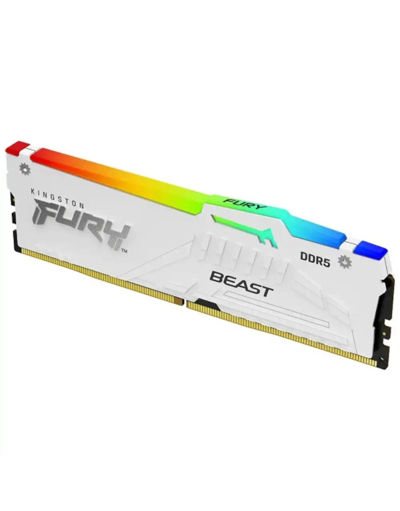 Memorija DDR5 32GB 5200MHz Kingston Fury Beast White RGB Expo KF552C36BWEA-32  - 1