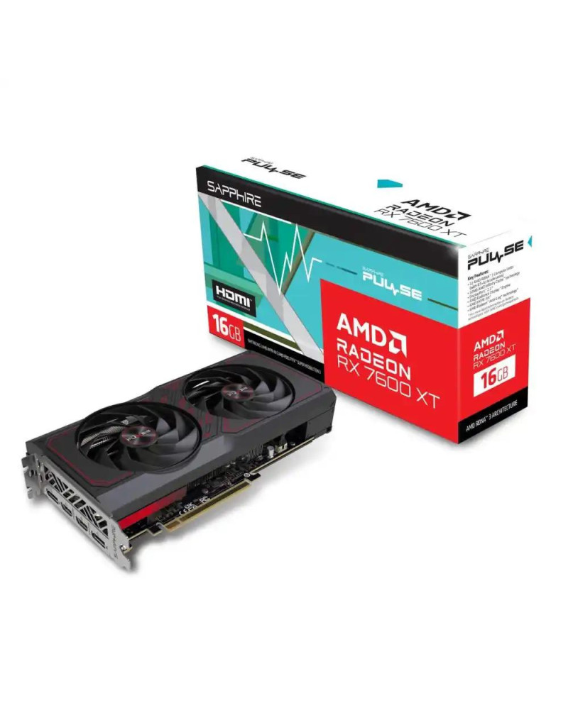 Grafička karta AMD Sapphire Pulse RX 7600XT GAMING OC 16GB GDDR6  - 1