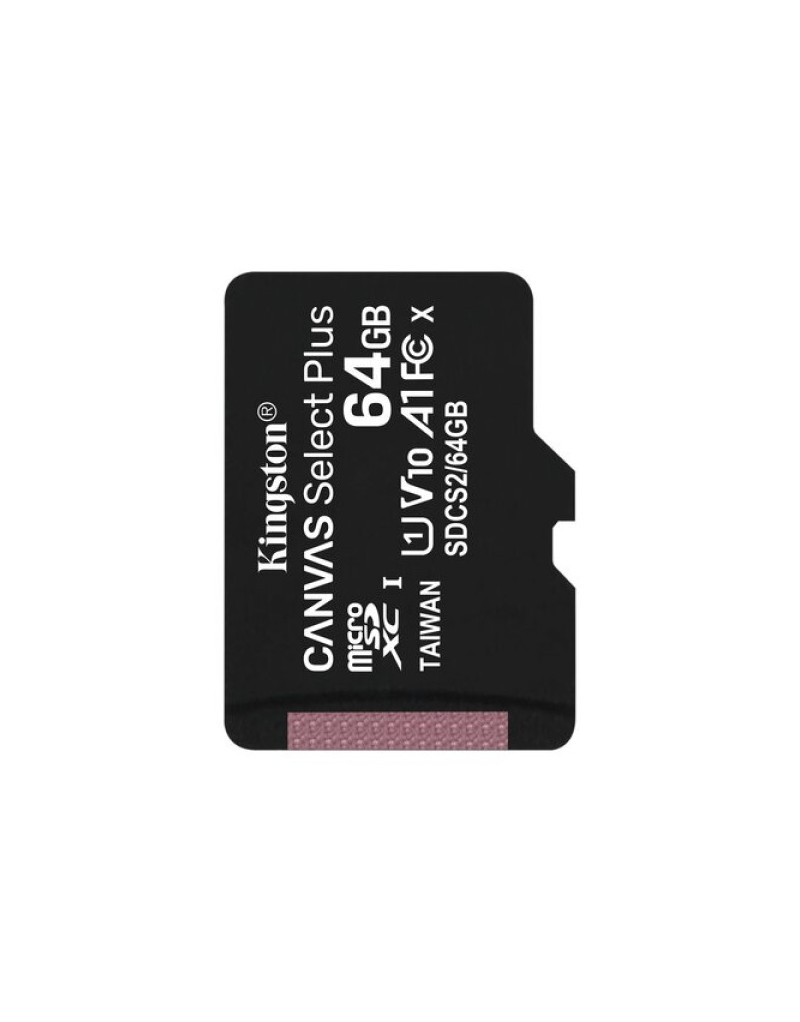 Micro SD Kingston 64GB Canvas Select Plus SDCS2/64GBSP bez adaptera - 1 Micro SD Kingston 64GB Canvas Select Plus SDCS2/64GBSP bez adaptera - 1