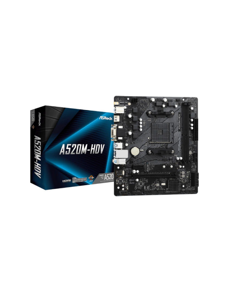 MB AM4 ASRock A520M-HDV 90-MXBE50-A0UAYZ  - 1