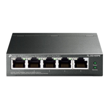 LAN Switch TP-LINK TL-SG105PE 5port 10/100/1000Mbps/4PoE/Metal  - 1