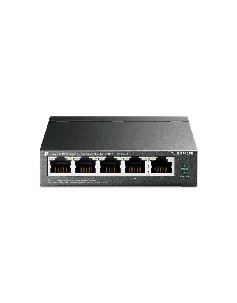 LAN Switch TP-LINK TL-SG105PE 5port 10/100/1000Mbps/4PoE/Metal  - 1