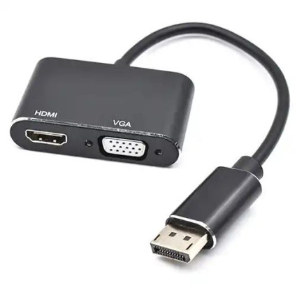 Adapter konverter Displayport - HDMI/VGA 1080p Kettz DP2HV-K12  - 1