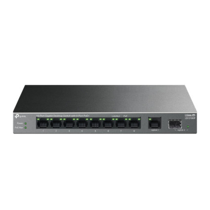 LAN Switch TP-LINK LS1210GP 9x1G/1xSFP/8PoE/61W  - 1