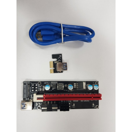 Adapter NoNAME USB Riser/Extender 3 konektora 009s  - 1