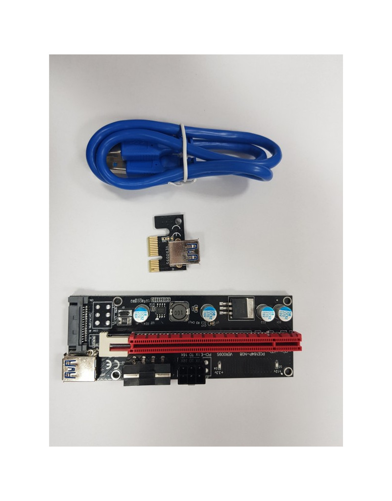 Adapter NoNAME USB Riser/Extender 3 konektora 009s  - 1