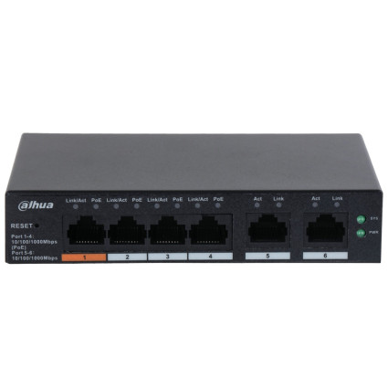 CS4006-4GT-60 6-Port Cloud Managed Desktop Gigabit Switch with 4-Port PoE DAHUA - 1