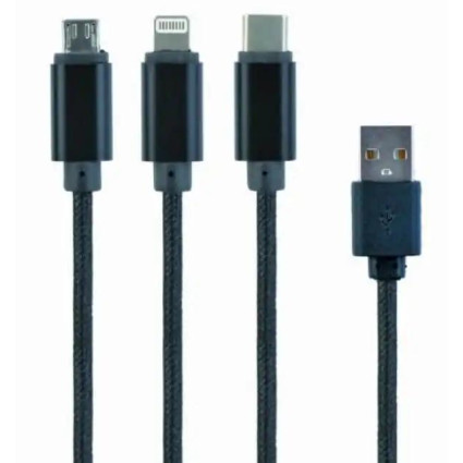 Kabl USB A - Type C/lightning/micro USB CC-USB2-AM31-1M Gembird 1m  - 1