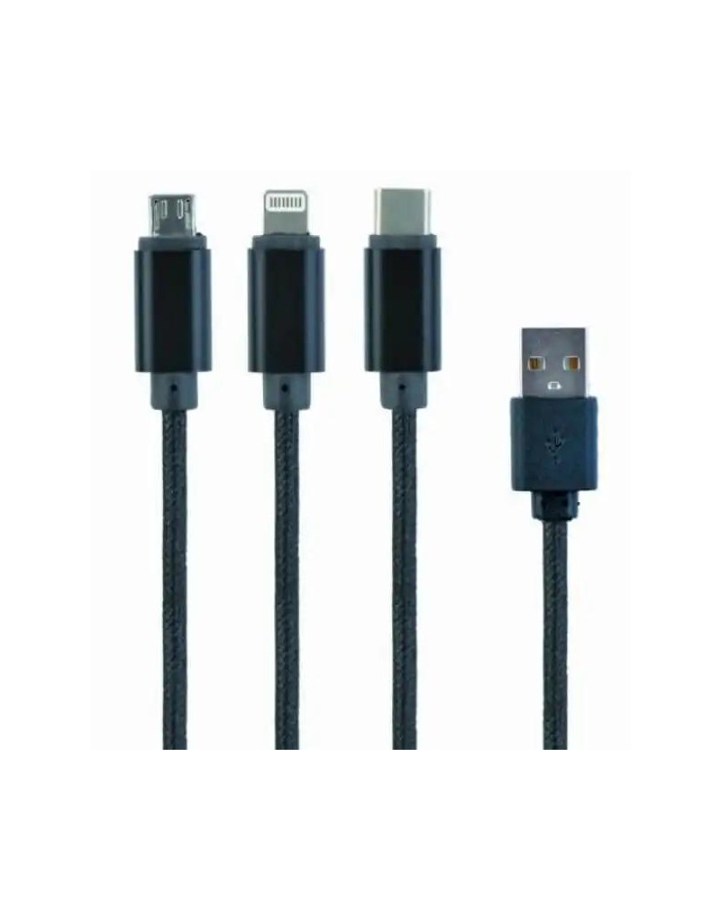 Kabl USB A - Type C/lightning/micro USB CC-USB2-AM31-1M Gembird 1m  - 1