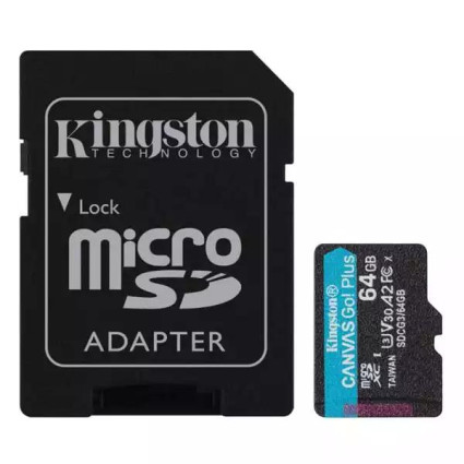 Micro SDXC Card 64GB Kingston  SDCG3/64 170MB/70MB/s + adapter  - 1