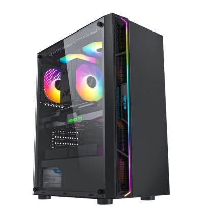 Kućište Raptor Vertos RV600 Black/Window/RGB/NO PSU  - 1