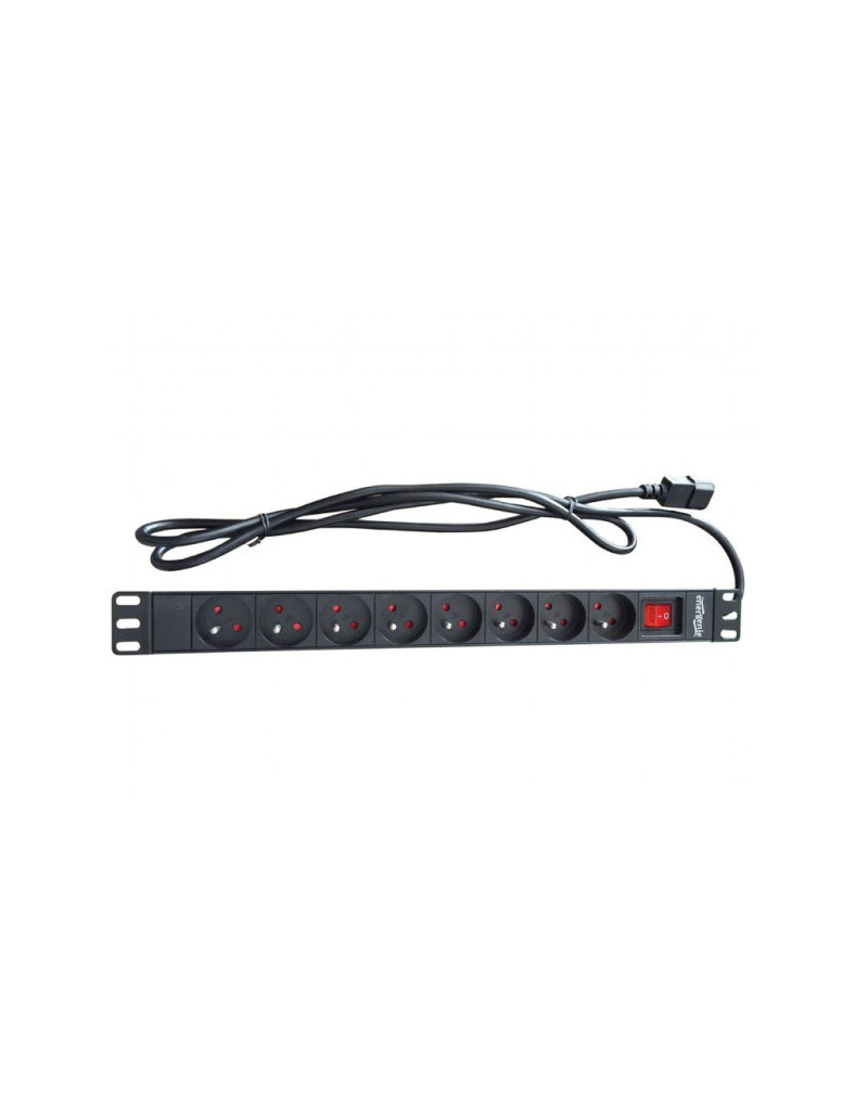 Kabl 230V razvodni PDU panel 19/1U sa 8 utičnih mesta,1.8m C14 (PDU-8SP-1U-C14) - 1 Kabl 230V razvodni PDU panel 19/1U sa 8 utičnih mesta,1.8m C14 (PDU-8SP-1U-C14) - 1