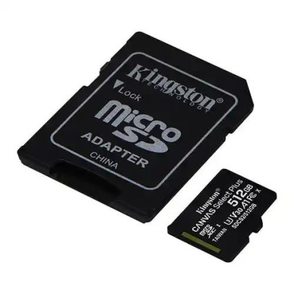 Micro SD Card 512GB Kingston + Adapter Class 10 SDCS2/512GB  - 1