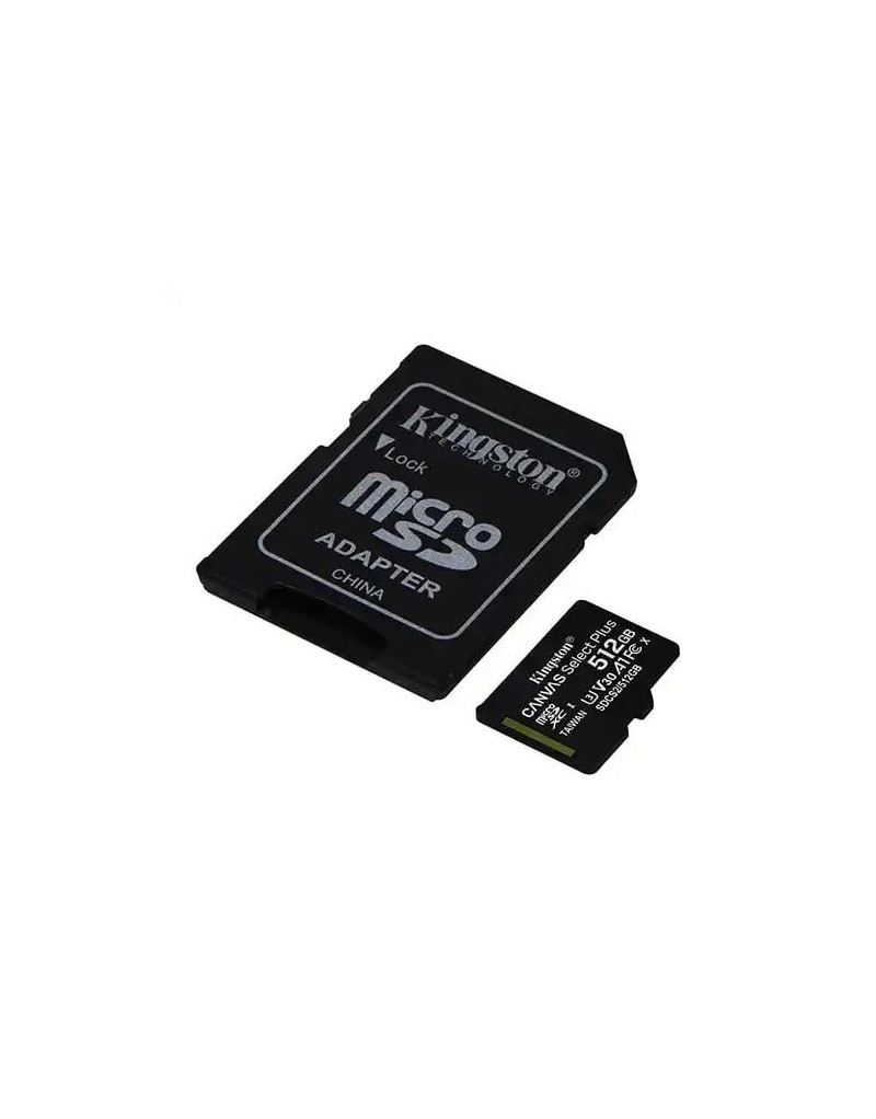 Micro SD Card 512GB Kingston + Adapter Class 10 SDCS2/512GB - 1 Micro SD Card 512GB Kingston + Adapter Class 10 SDCS2/512GB - 1