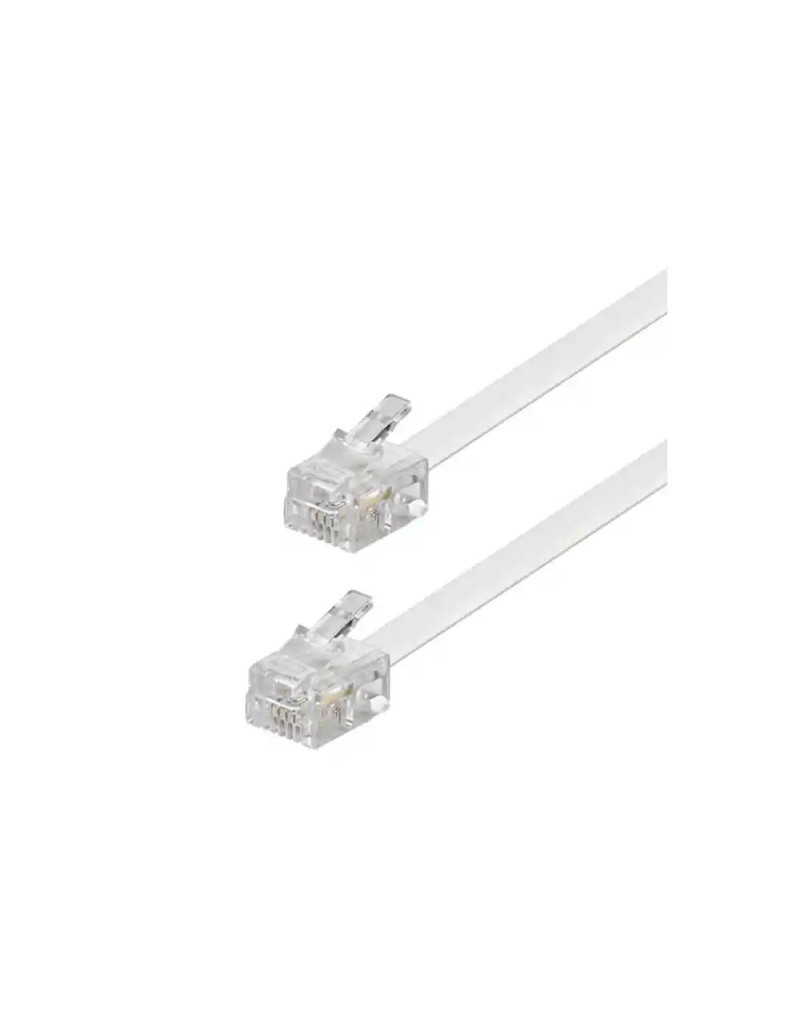 Kabl Telefonski flat sa konektorima 10m beli MAXcable  - 1