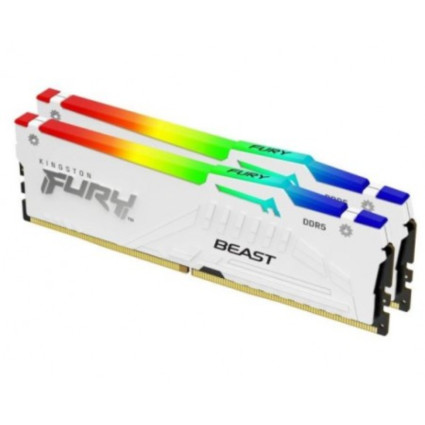 DIMM DDR5 32GB (2x16GB kit) 6000MT/s KF560C36BWE2AK2-32 FURY Beast RGB White EXPO KINGSTON - 1