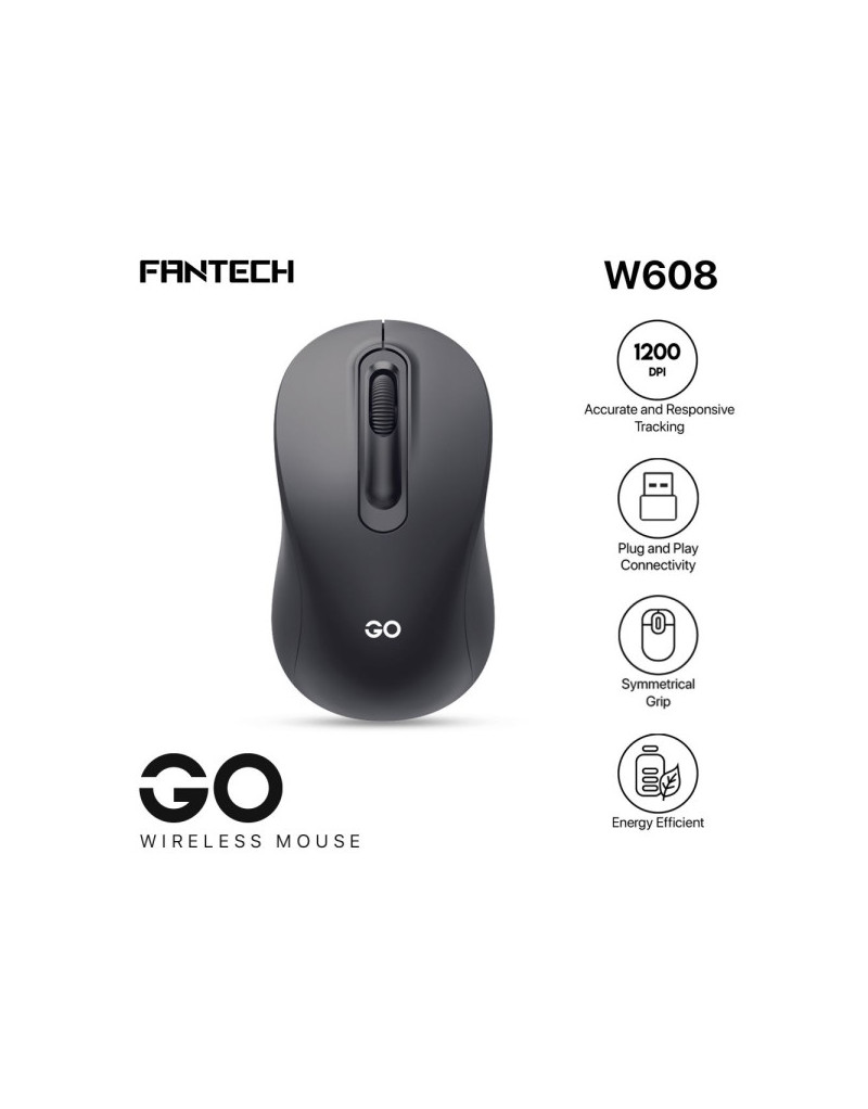 Miš Wireless Fantech W608 GO crni - 1 Miš Wireless Fantech W608 GO crni - 1