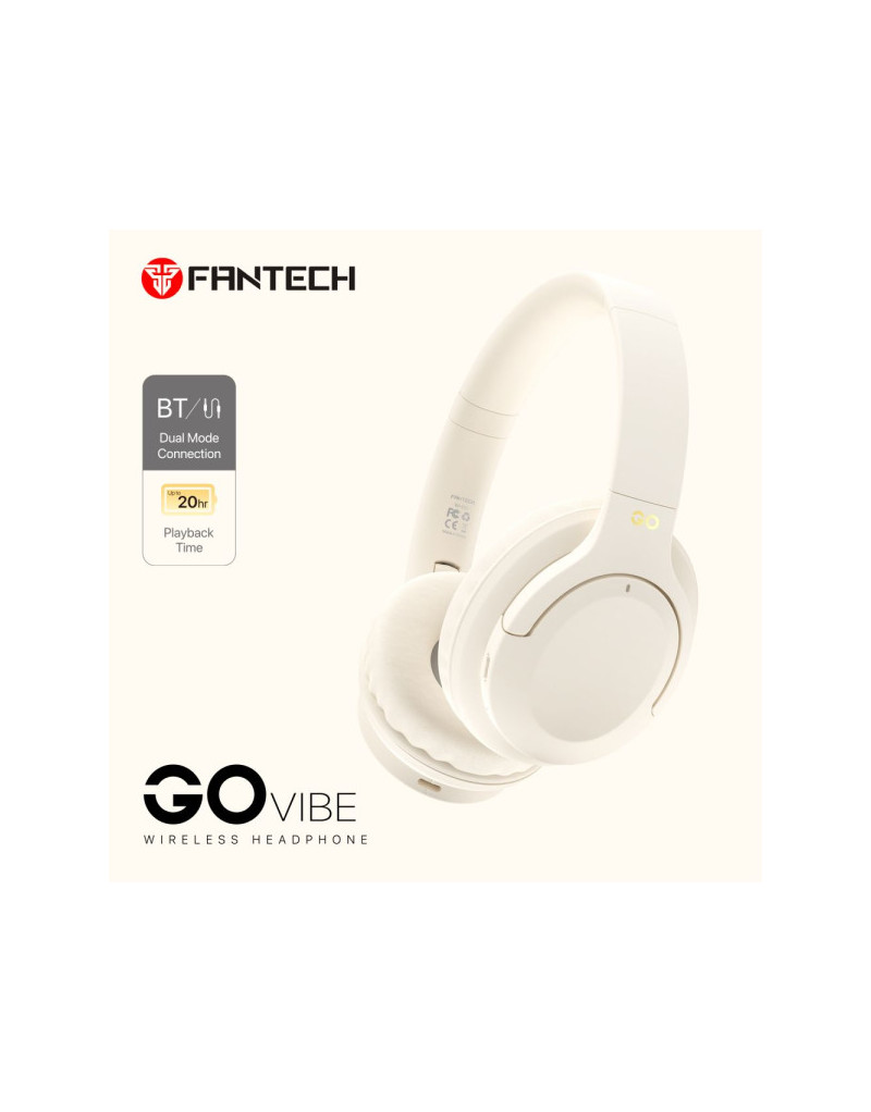 Bluetooth slušalice Fantech GO Vibe WH05 bež - 1 Bluetooth slušalice Fantech GO Vibe WH05 bež - 1