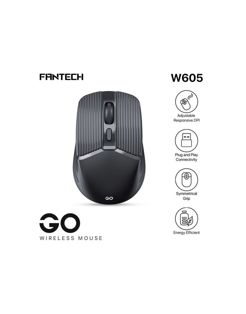 Miš Wireless Fantech W605 GO crni - 1 Miš Wireless Fantech W605 GO crni - 1