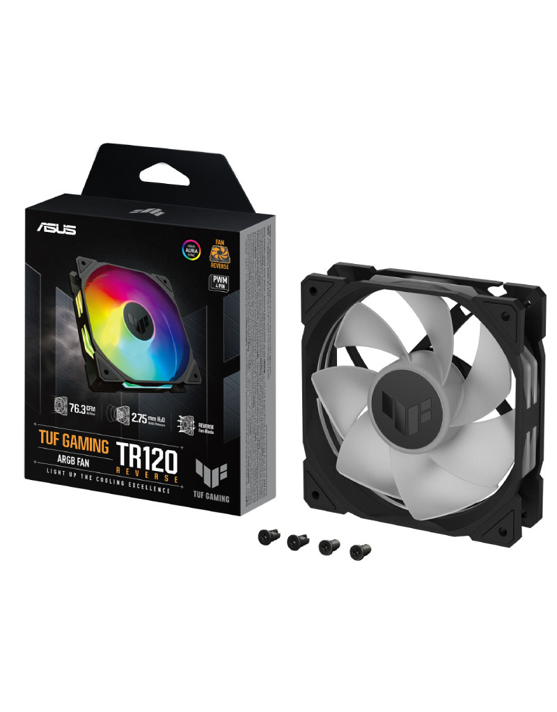 TUF GAMING TR120 ARGB REVERSE BLACK ventilator ASUS - 1