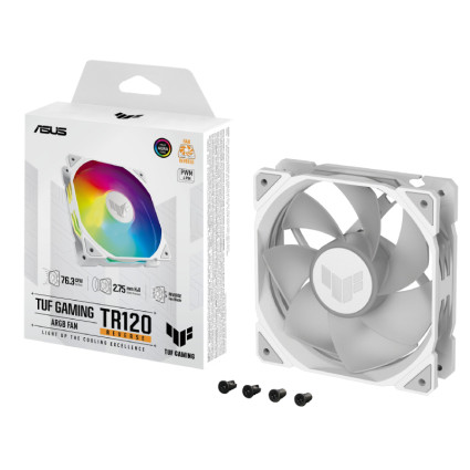 TUF GAMING TR120 ARGB REVERSE WHITE ventilator ASUS - 1