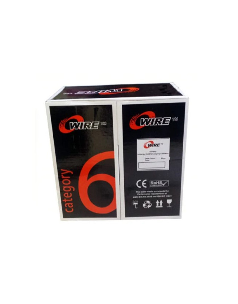 LAN UTP kabl OWIRE Cat6 Solid/CCA/0,56mm/Plavi/305m  - 1